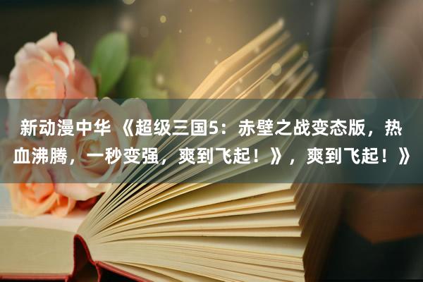 新动漫中华 《超级三国5：赤壁之战变态版，热血沸腾，一秒变强，爽到飞起！》，爽到飞起！》
